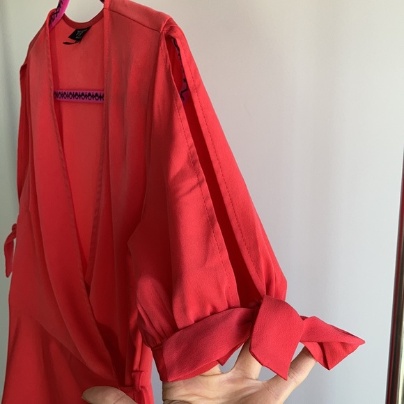 Salmon Wrap dress - Picture 3 of 4